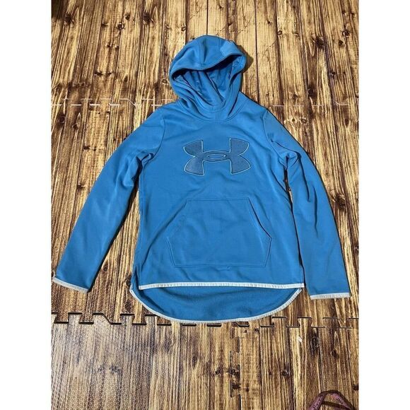 Under Armour Youth Medium Light Blue Hoodie Loose - Picture 2 of 5